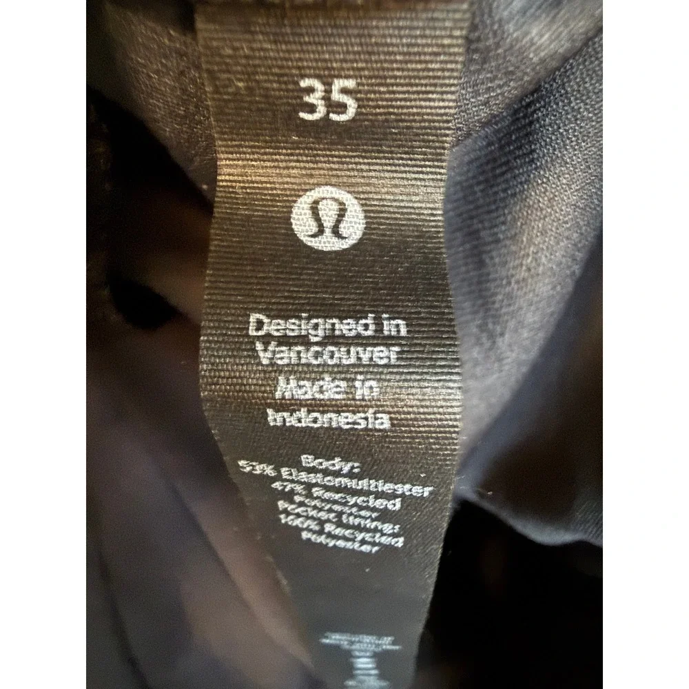 Lululemon Commission Slim Fit Pant Warpstreme Charcoal Grey Mens 35x32 - Picture 6 of 6
